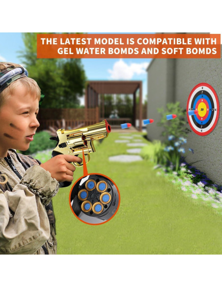 Revolver de Juguete Monochildoing con Funda Dorada 295g Revolver de Juguete Monochildoing con Funda Dorada 295g