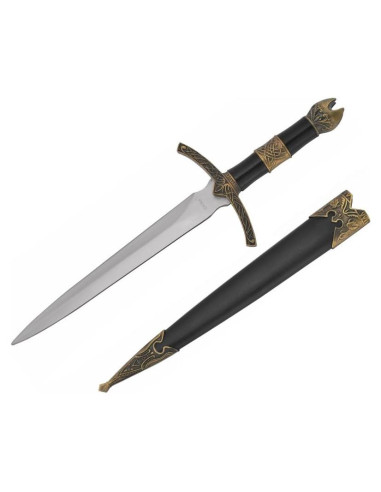 Daga Medieval Wuu Jau H-5923 con Mango Dorado 35,56 cm