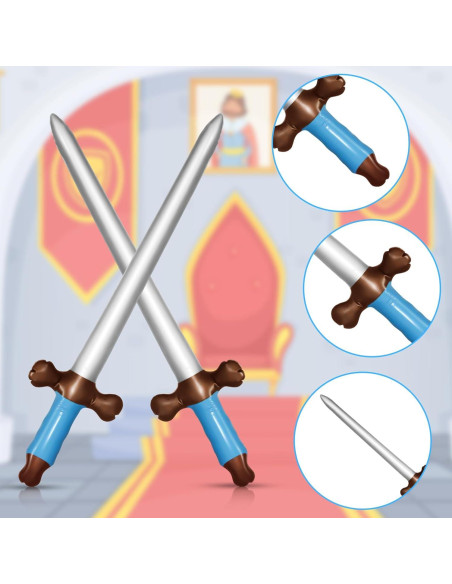 Juego de 12 Espadas Pirata Inflables CANIPHA 60 cm