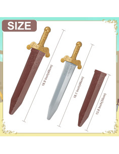 2 Piezas Espadas de Juguete Romanas MLKGZ 48 cm 2