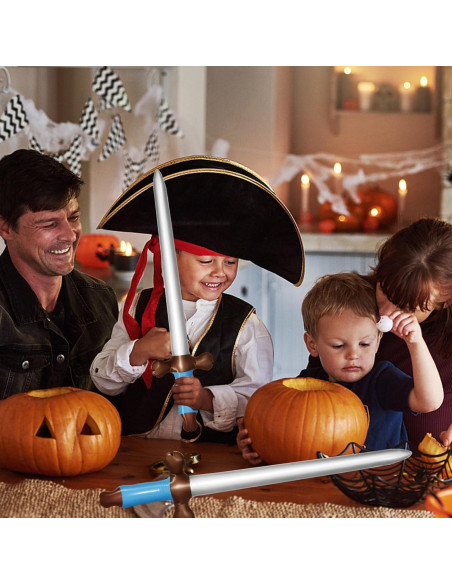 Juego de 12 Espadas Pirata Inflables CANIPHA 60 cm