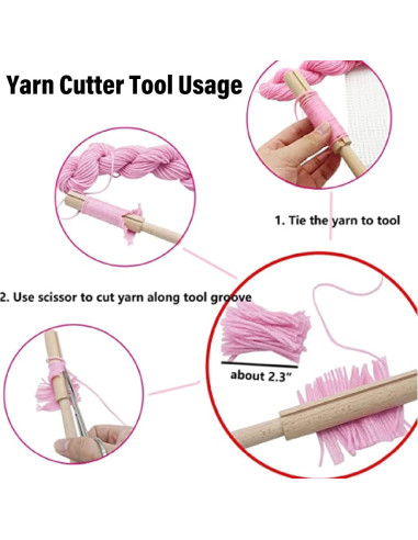 Cortador de Hilo de Madera Pssopp para Tapices y Alfombras