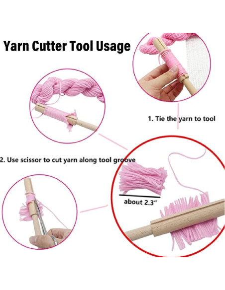 Cortador de Hilo de Madera Pssopp para Tapices y Alfombras