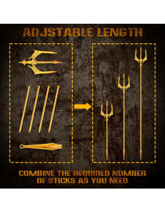 Tridente de Metal Udekit 1.41 kg Longitud Ajustable Halloween 2