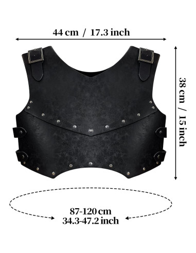 Armadura de Pecho de Cuero Sintético HiiFeuer Ajustable