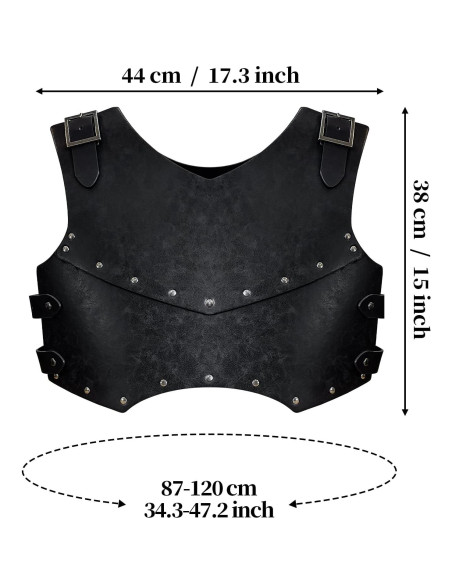Armadura de Pecho de Cuero Sintético HiiFeuer Ajustable