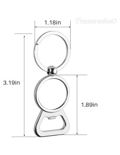 Paquete de 10 Llaveros Abrebotellas Blancos Framendino 8 cm 2