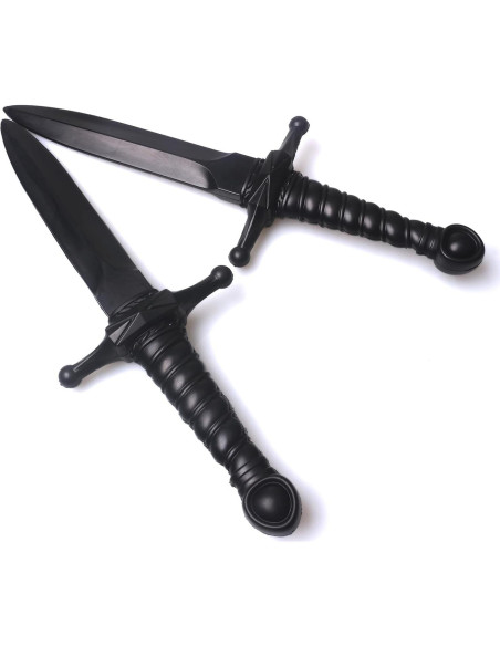 Daga de espuma Hoappa negra 38,1 cm - Paquete de 2