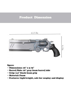 Réplica de Revólver de Vash Trigun Stampede 40,64 cm 2