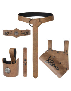 5 Piezas Accesorios Medievales para Cosplay - Cinturón y Soporte