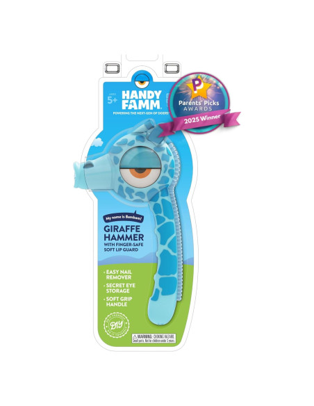 Martillo Real para Niños Handy Famm con Extractor de Clavos