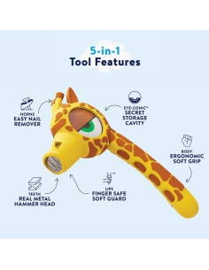 Martillo Real para Niños Handy Famm con Extractor de Clavos 2