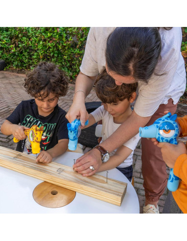 Martillo Real para Niños Handy Famm con Extractor de Clavos