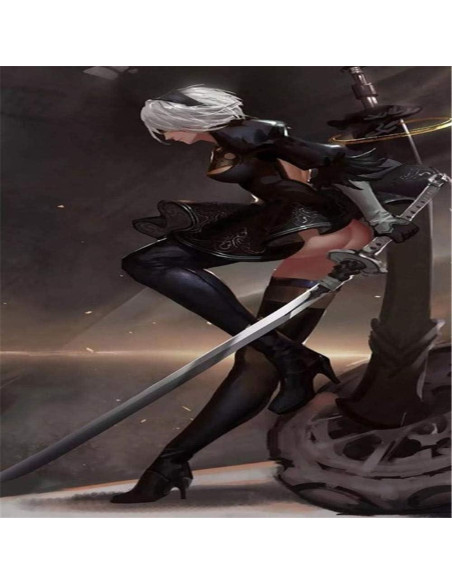 Espada de Cosplay damdos Yorha No. 2B 105cm Blanca
