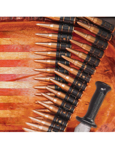 Cinturón de Balas Falsas Skeleteen 152 cm Accesorios Disfraz