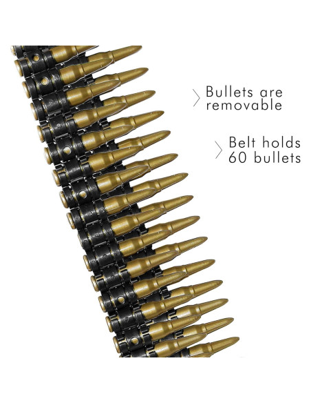 Cinturón de Balas Falsas Skeleteen 152 cm Accesorios Disfraz