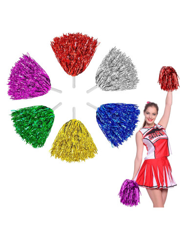 Set de Pompones de Animación BURIUS - 6 Piezas Multicolor 25 cm