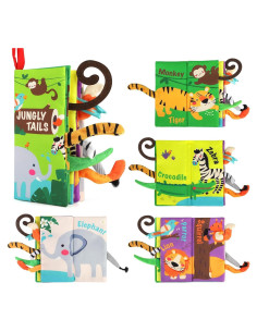 Libro de Tela Arrugado para Bebés beiens - Colas de la Selva