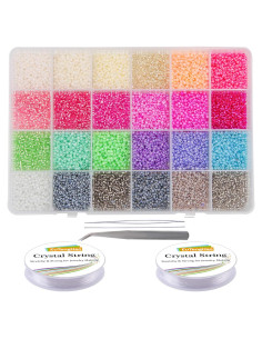Kit de Cuentas de Semilla EuTengHao 18000 Piezas 2mm Vidrio