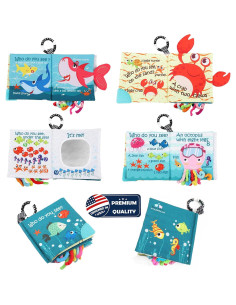 Libro de Tela Interactivo Bebé Mondo Océano 0-18 Meses 2