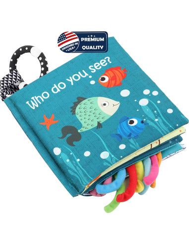 Libro de Tela Interactivo Bebé Mondo Océano 0-18 Meses