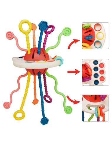 Juguete Sensorial Montessori Tiyol Pulpo 11.99x13.49cm