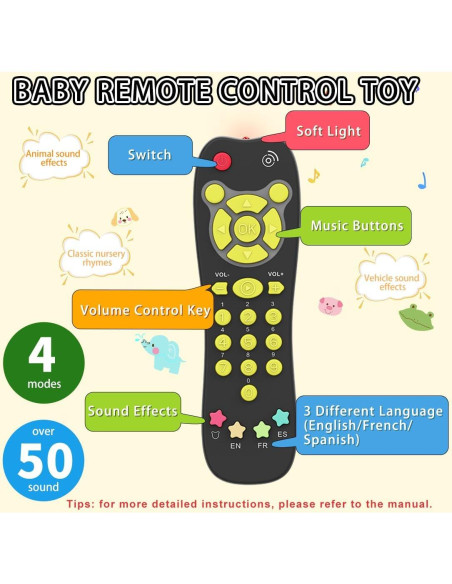 Juego de Teléfono de Juguete KALUYA Control Remoto Negro