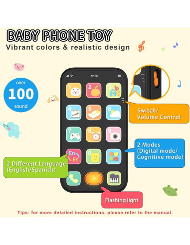 Juego de Teléfono de Juguete KALUYA Control Remoto Negro