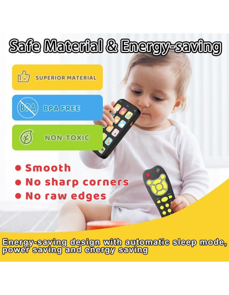 Juego de Teléfono de Juguete KALUYA Control Remoto Negro