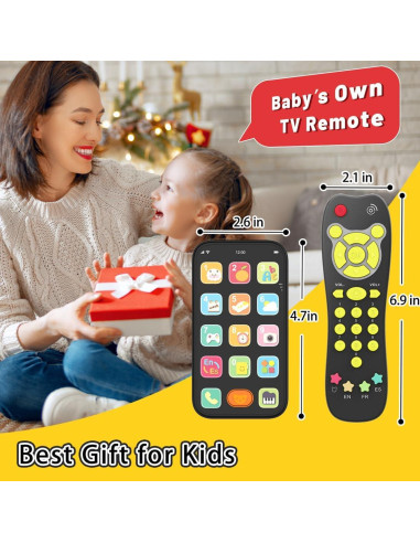 Juego de Teléfono de Juguete KALUYA Control Remoto Negro