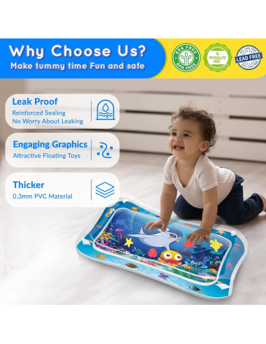 Alfombra de Agua Sensorial Infinno 66x50 cm para Bebés