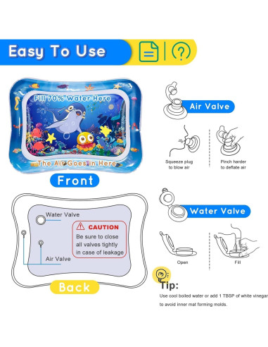 Alfombra de Agua Sensorial Infinno 66x50 cm para Bebés