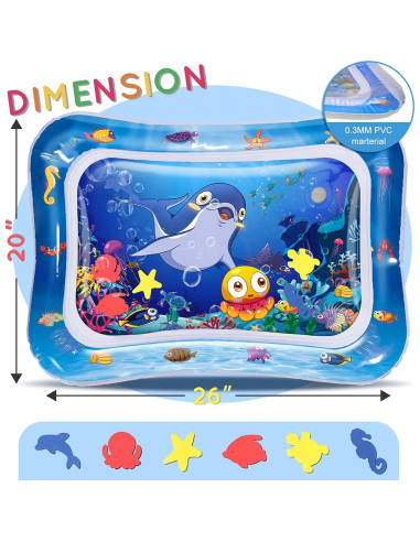 Alfombra de Agua Sensorial Infinno 66x50 cm para Bebés