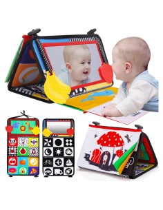 Espejo Tummy Time Bebés Thremhoo con Libro Sensorial