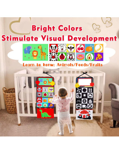 Espejo Tummy Time Bebés Thremhoo con Libro Sensorial