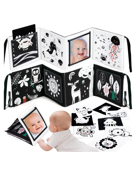 Juguetes para Bebés URMYWO en Blanco y Negro 0-12 Meses