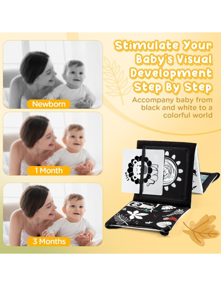 Juguetes para Bebés URMYWO en Blanco y Negro 0-12 Meses