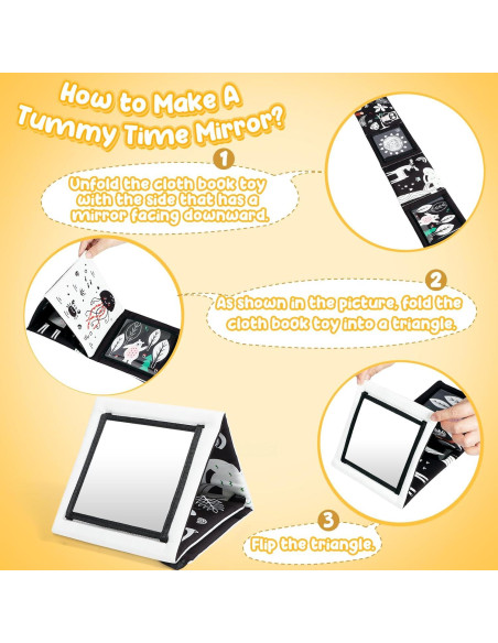 Juguetes para Bebés URMYWO en Blanco y Negro 0-12 Meses