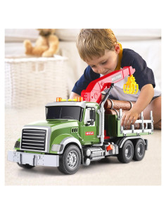 Camión de Madera Dwi Dowellin con Grúa y 6 Troncos