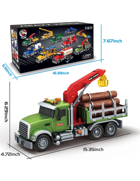 Camión de Madera Dwi Dowellin con Grúa y 6 Troncos Camión de Madera Dwi Dowellin con Grúa y 6 Troncos