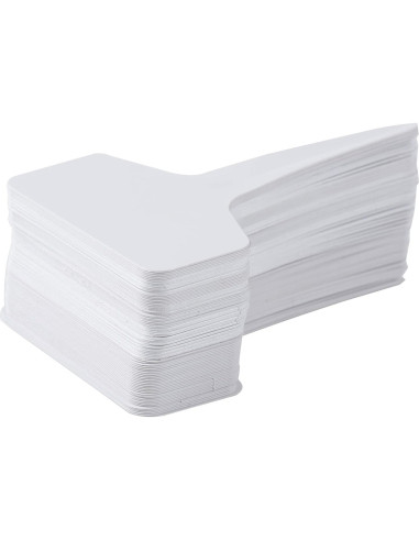 100 Etiquetas de Jardín MIHEY Tipo T con Bolígrafo Blancas 6x10cm