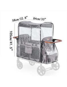 Cubierta de Lluvia SeedFuture para Carro de Paseo W4 - Impermeable y a Prueba de Viento 2
