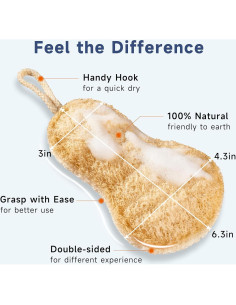 Esponja Exfoliante de Loofah Natural Petryl - Doble Cara, Orgánica, 3 Unidades 2