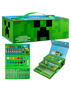 Kit de Arte Minecraft 30 Piezas - Lápices, Pinturas y Más