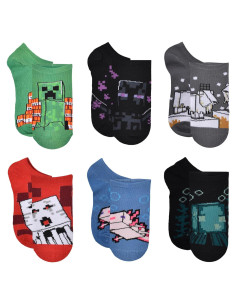 Set de Calcetines Cortos Minecraft para Niños 3-Pack