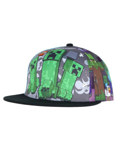Gorra Snapback Minecraft Creeper Ajustable OSFM Multicolor