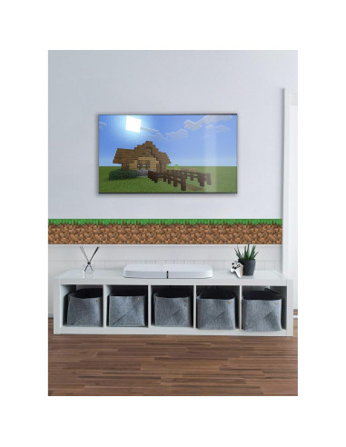 Borde de Papel Tapiz Autoadhesivo RoomMates Minecraft Verde 457cm
