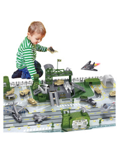 Juego de Base Militar de deAO con 38 Accesorios y Mapa