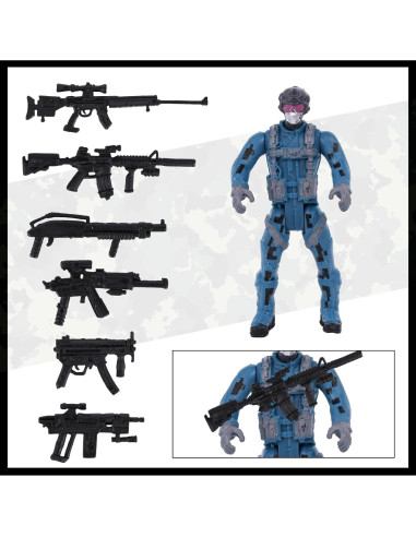 Figuras de Acción Soldados 3 Nutrias 12PCS con Armas