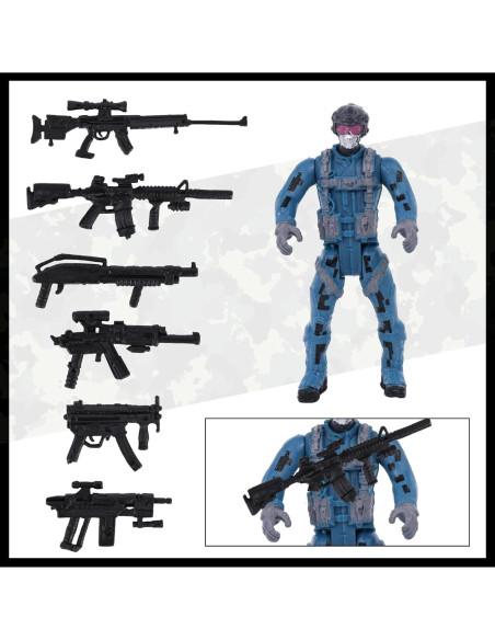 Figuras de Acción Soldados 3 Nutrias 12PCS con Armas